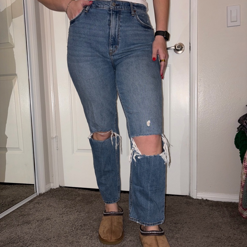 Abercrombie & Fitch Women's “The ankle straight Ultra high rise” jeans